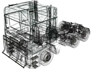 Man Truck 3D Model preview