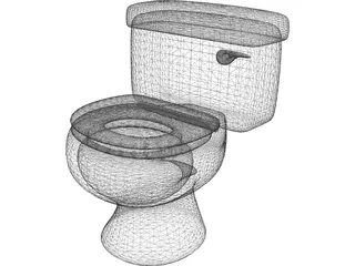Toilet Bowl Modern 3D Model preview