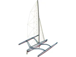 Trimaran 3D Model preview