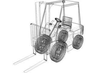 Forklift 3D Model preview