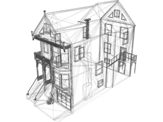 House Urban Victorian 3D Model preview