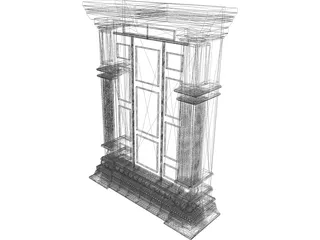 Narnia Wardrobe 3D Model preview