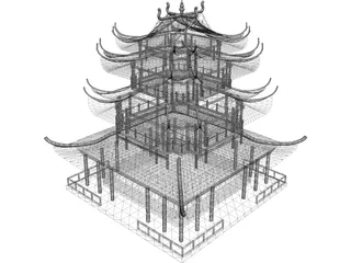 Pagoda 3D Model preview