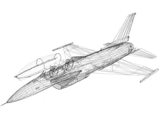 F-16D Block 52 Fighting Falcon 3D Model preview