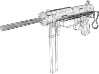 M3 Greese Gun 3D Model preview
