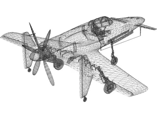 Kyushu J7W Shinden 3D Model preview