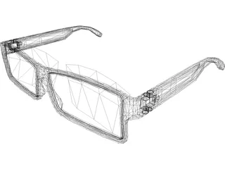 Gucci Glasses 3D Model preview