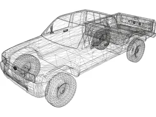 Toyota HiLux UTE 3D Model preview