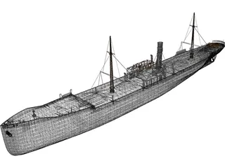 Freight Ship 3D Model preview