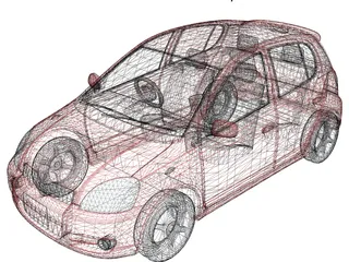 Toyota Yaris 3D Model preview
