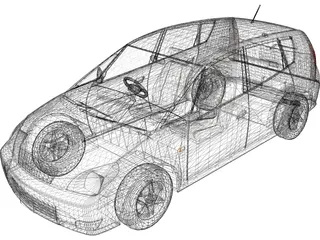 Toyota Opa (2000) 3D Model preview