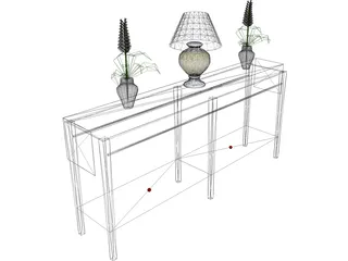 Console Table 3D Model preview