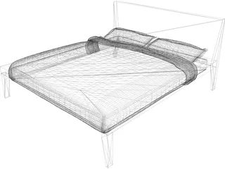 Alicudi Bed 3D Model preview