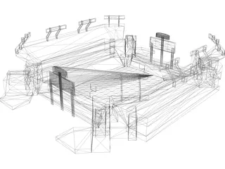Football Stadium 3D Model preview