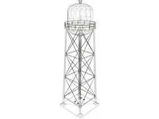 Water Tower 3D Model preview