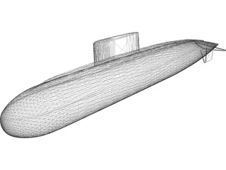 Kilo Russia Submarine 3D Model preview