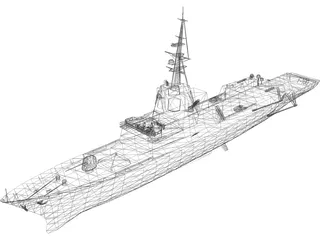 F-100 Norway Frigate 3D Model preview