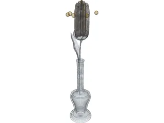 Lily In Vase 3D Model preview