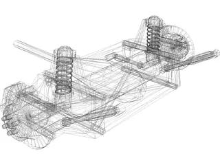 Rear Suspension 3D Model preview