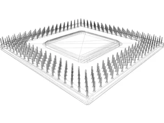 CPU Processor 3D Model preview