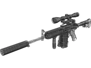 M4A1 Carbine 3D Model preview