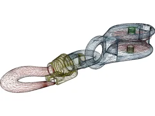 Crane Hook Small 3D Model preview