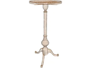 Candle Table 3D Model preview