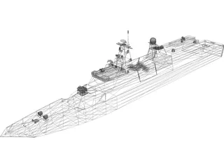 Russian Conceptual Frigate 3D Model preview