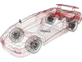 Lamborghini Diablo 3D Model preview
