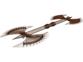 Double Axe 3D Model preview