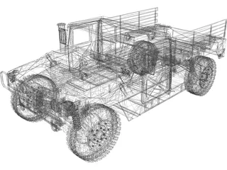 HUMVEE 2-door 3D Model preview