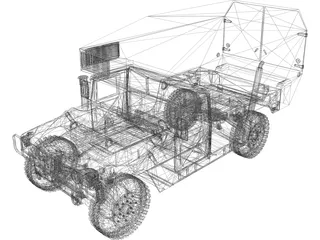 HUMVEE Maxi Ambulance 3D Model preview