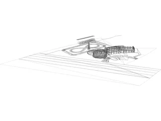 Showroom Structure 3D Model preview