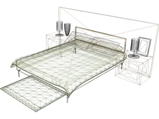 Bed Hospital 3D Model preview