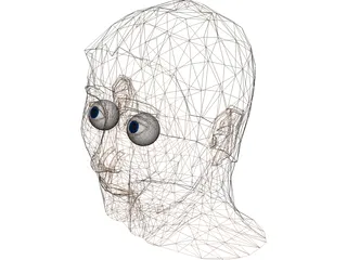 Justins Male Head 3D Model preview