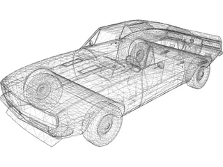 Chevrolet Camaro SS (1969) 3D Model preview