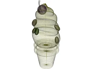 Soft Ice Cream Cone 3D Model preview