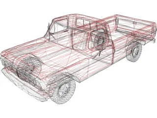 Ford Pickup (1971) 3D Model preview
