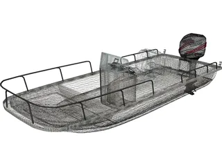 Boston Whaler Boat 3D Model preview