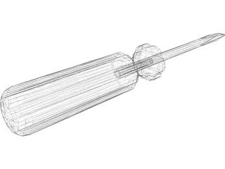 Flathead Screw Driver 3D Model preview