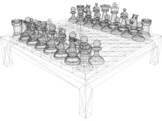 Chess Board 3D Model preview