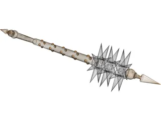Spiked Mace 3D Model preview