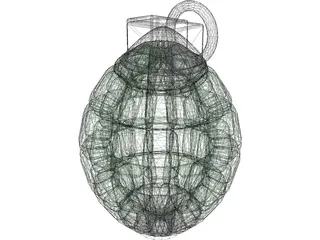 80 Articulated Segments Hand Grenade 3D Model preview