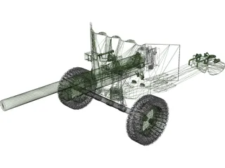 British Anti-Tank Cannon 3D Model preview