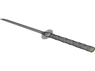 Ninjato Katana 3D Model preview