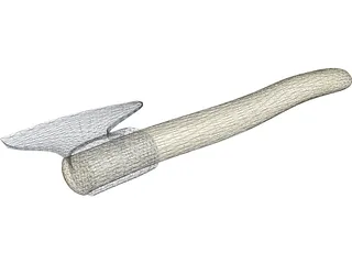 Medieval Axe Handle 3D Model preview