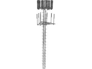 Cell Phone Tower 3D Model preview