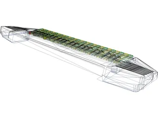 Electronic Keyboard 3D Model preview