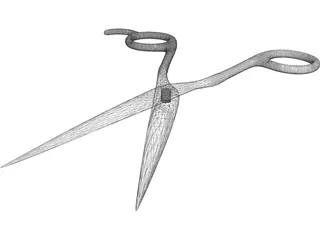 Haircut Scissors 3D Model preview