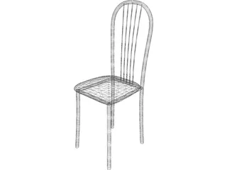 Metal Kitchen Chair 3D Model preview